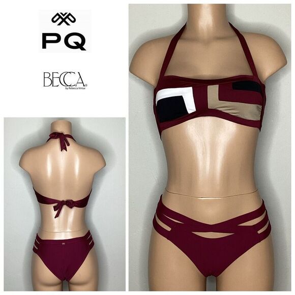 New. PQ & Becca color block bikini. Small. Retails $159 - Picture 1 of 7